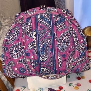 Vera Bradley Pink, Purple and Blue Paisley Kisslock Bag